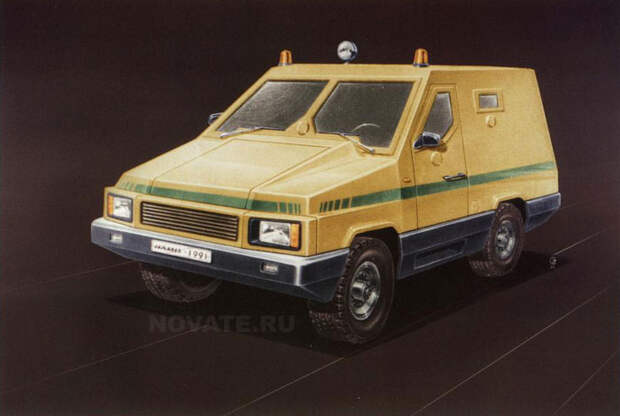 1991: Инкассаторский броневик на базе ГАЗ-66.