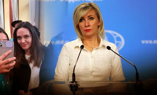 «Цель достигнута»: Захарова объяснила, зачем на самом деле Анджелина Джоли приехала на Украину