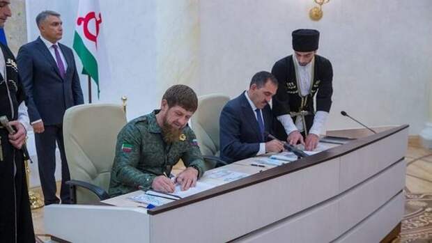 Подписание соглашения о границе между Чечней и Ингушетией
