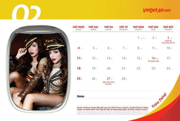 Стюардессы в бикини в календаре авиакомпании VietJet