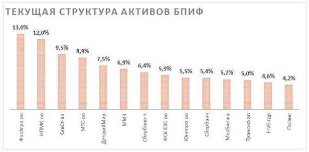 Структура активов БПИФ