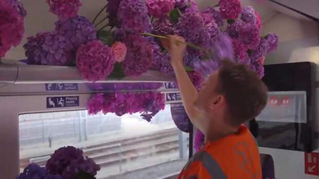 Вагон поезда в Лондоне украсили 3000 цветов в честь Chelsea Flower Show: реакция пассажиров