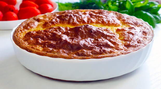 Манник на кефире с мясом