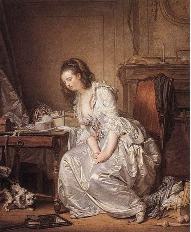 Разбитое зеркало. Автор: Jean-Baptiste Greuze.