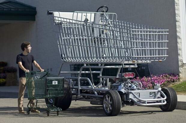 7. Shopper Chopper — это трёхметровая тележка для покупок, которая зародилась как безумная идея одного из бакалейщиков 7. Shopper Chopper — это трёхметровая тележка для покупок, которая зародилась как безумная идея одного из бакалейщиков