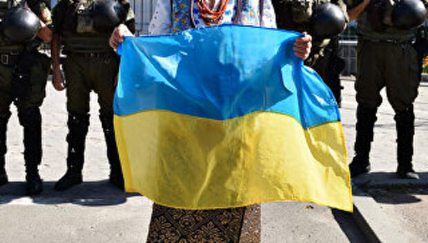 Акция протеста у посольства России в Киеве. Архивное фото