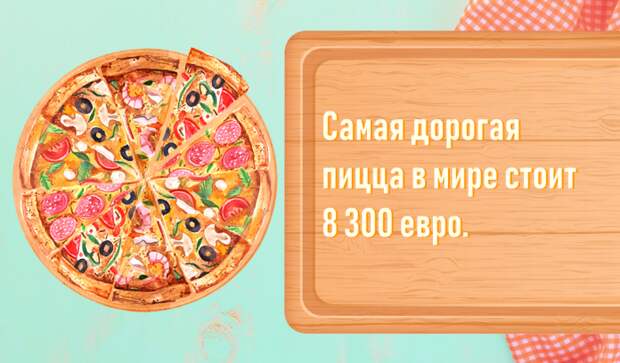 «Самая дорогая пицца в мире стоит 8 300 евро» и еще 9 неожиданных фактов о пицце