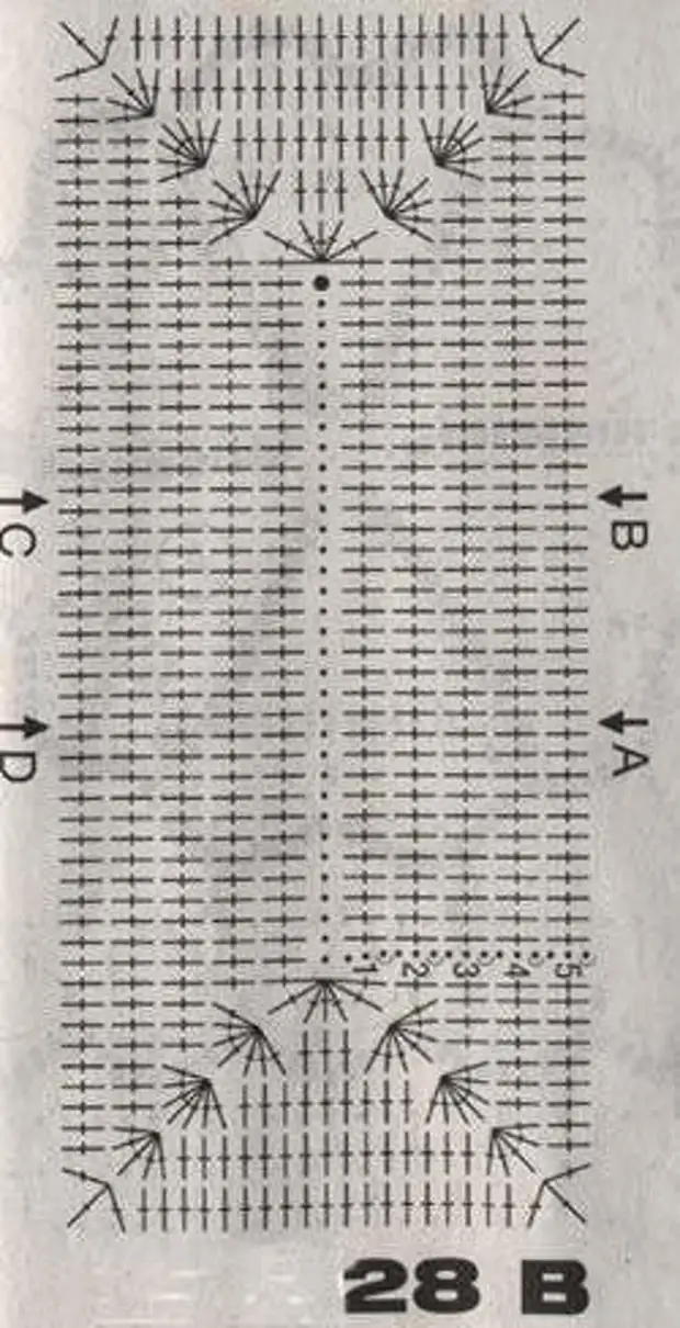 Схема вязания прямоугольника крючком схема