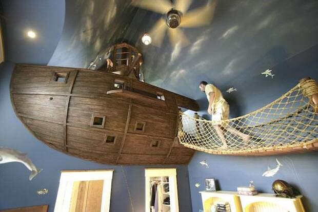 Спальня в виде пиратского корабля