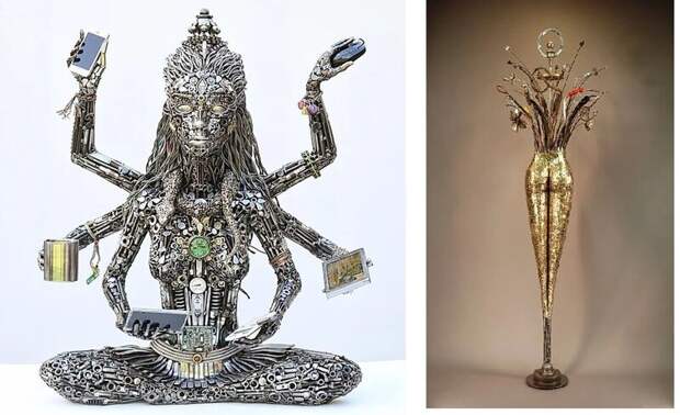 Скульптуры из металлолома: 15 самых оригинальных вариантов