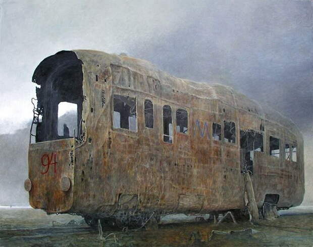 Пустота и постапокалиптические сцены на полотнах Здзислава Бексиньского