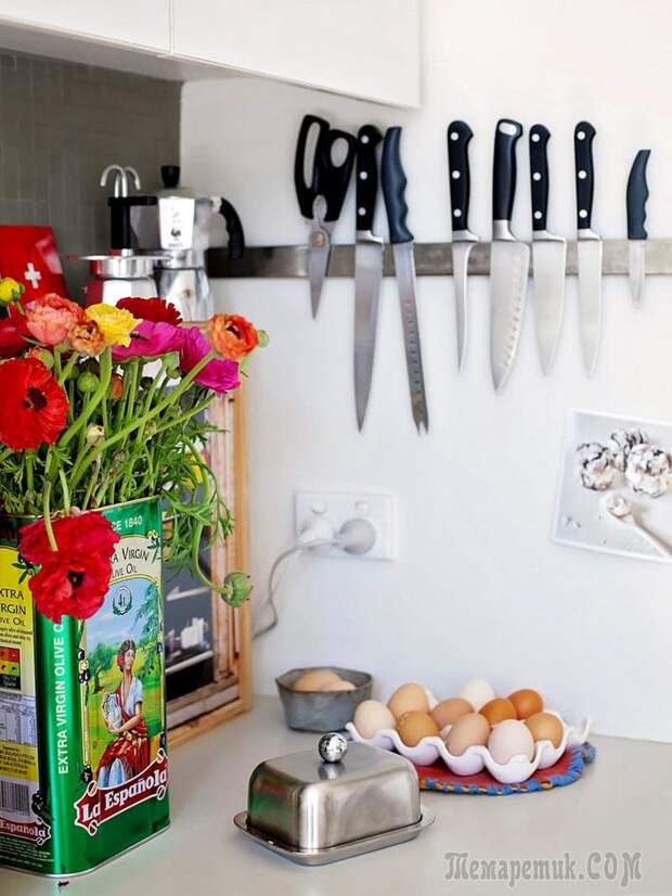 Идеи безопасного хранения ножей на кухне