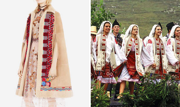 Пальто от Dior и одежда народа в Румынии.