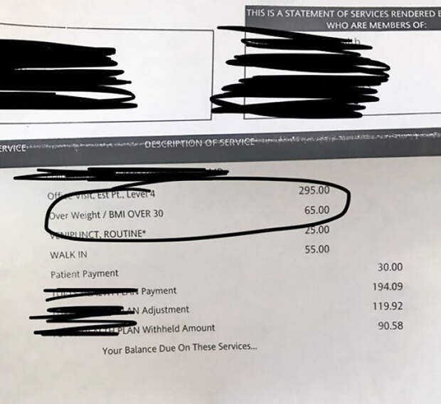 My Doctor Charges Me $65 For Being Fat