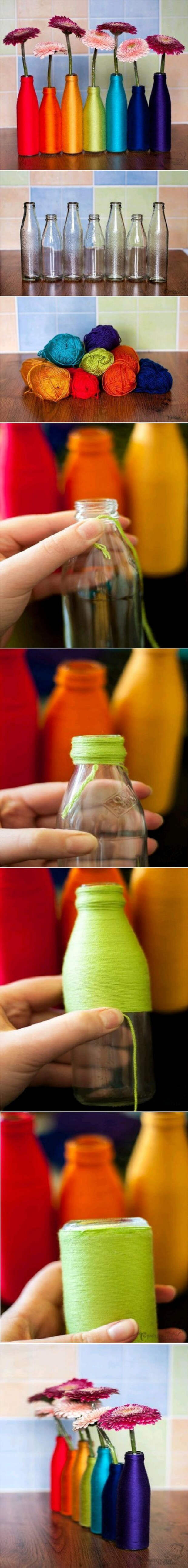 Поделки из стеклянных бутылок