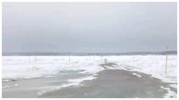 Ледовую переправу «Ордынское-Нижнекаменка» закрыли