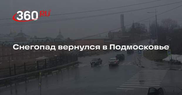 Снегопад в Московской области 9 апреля сняли на видео