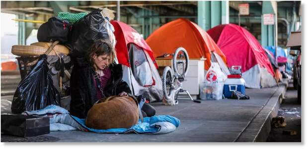 Бездомные на улицах Сан-Франциско, США. Яндекс.Картинки.
