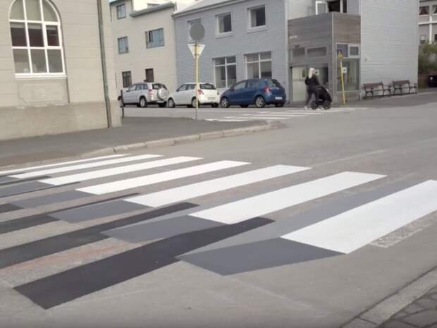 Уступи дорогу! 3D пешеходные дорожки, при виде которых любой водитель притормаживает: фото