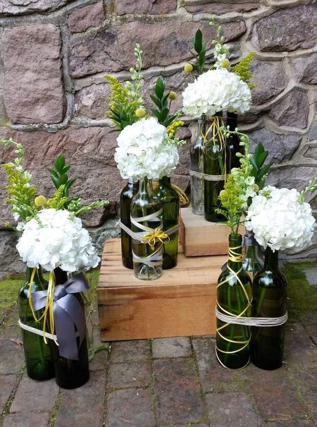 Поделки из стеклянных бутылок