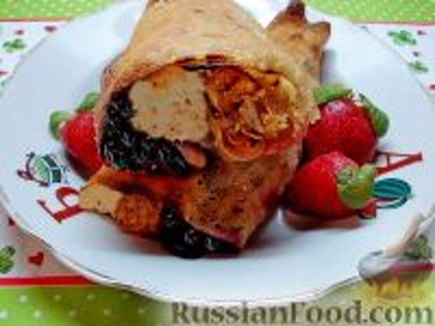 Фото к рецепту: Заварные  блины "Три вкуса" (на сыворотке)
