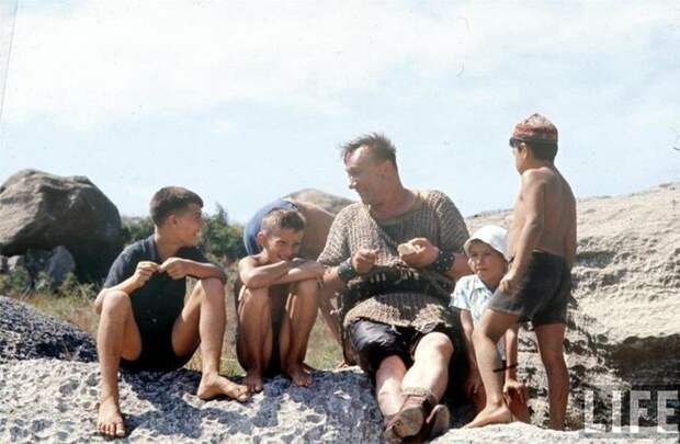 Алексей Смирнов на съёмках фильма «Айболит 66», 1965 год СССР, история, фотографии