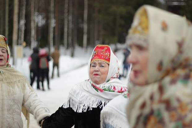 Масленица, Праздник, Народ, Традиции, Хоровод, Платки