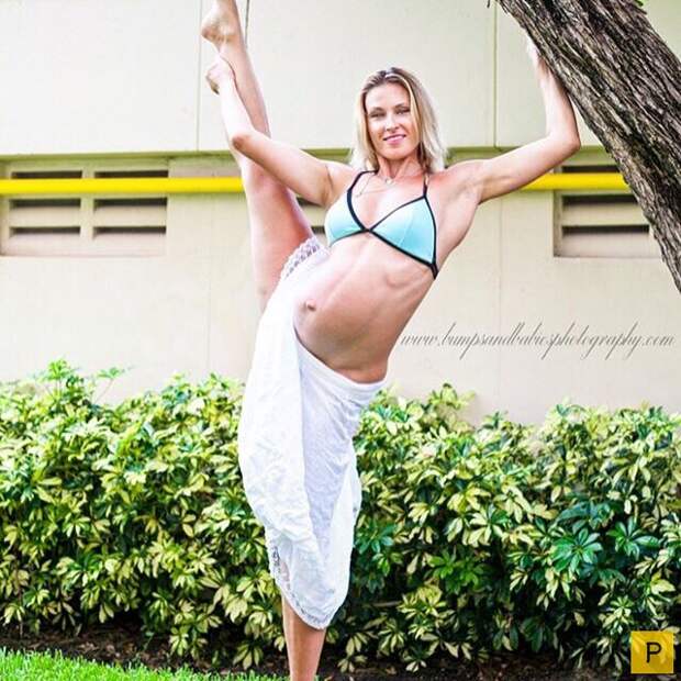 Поздние сроки беременности - не повод, чтобы бросать занятия спортом (20 фото)