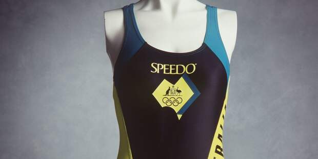 An Australian Olympic team swimsuit from the 1992 Barcelona Olympic games.