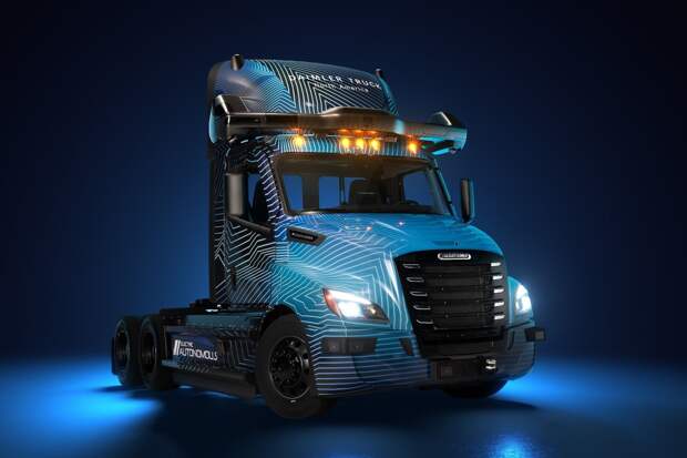 Daimler показал беспилотный грузовик. Он появятся на дорогах в 2027 году