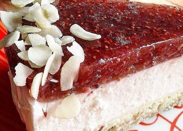 Вкуснейший творожный тортик с ягодным желе