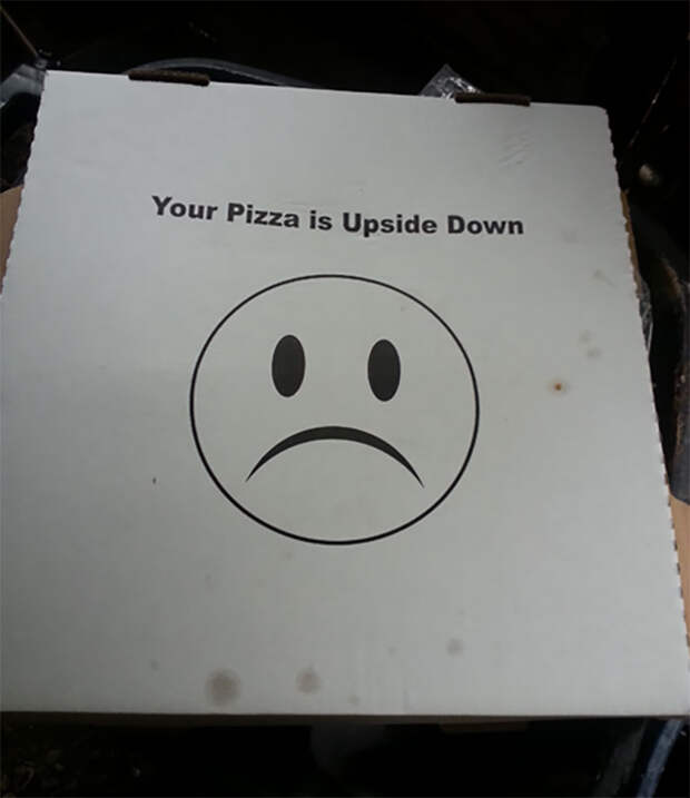 I Noticed This Silly Pizza Box Bottom When I Took Out The Trash This Morning