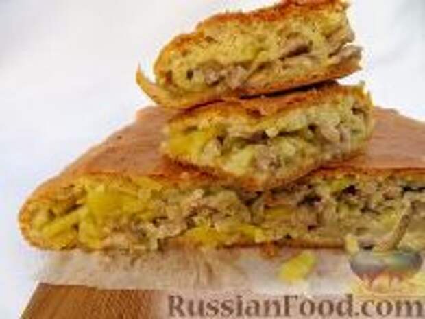 Фото к рецепту: Пирог с картофелем и мясом