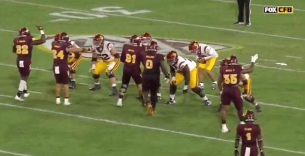 Caleb Williams Groin Snap Nutshot