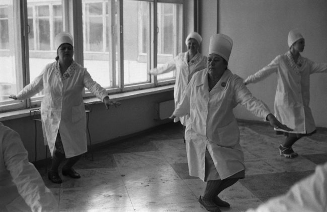 Соревнования Горпромторга по производственной гимнастике. СССР, ностальгия, фото