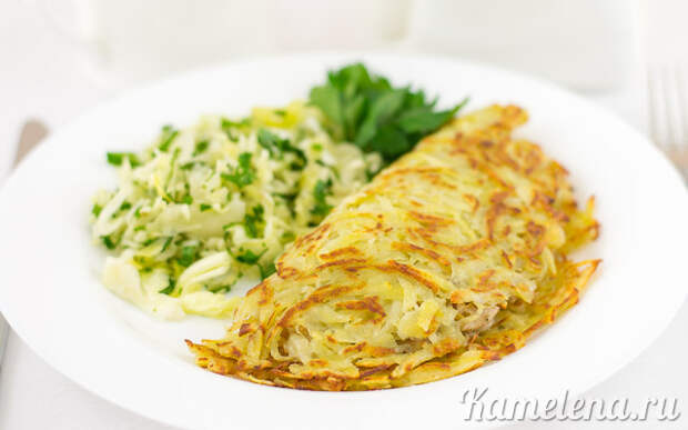 Драник с куриной начинкой — 6 шаг