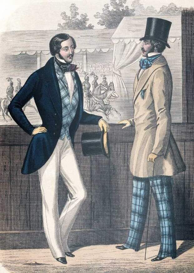 Мужская мода 1840-х. К этому времени мужские кальсоны стали уже нормой