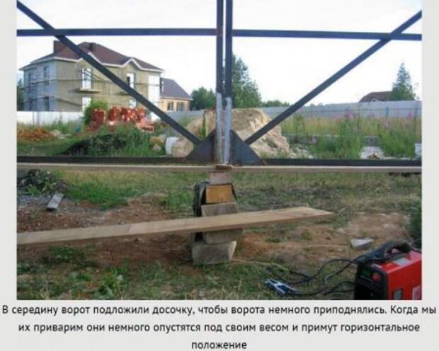 Как сделать распашные ворота из профлиста своими руками