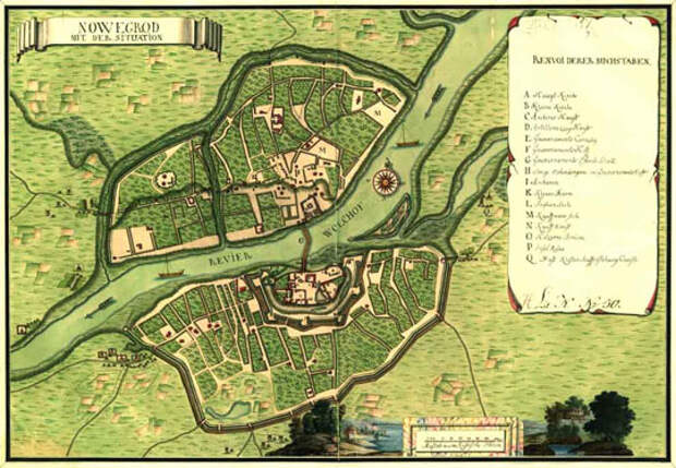 1750 Шведский план Новгорода