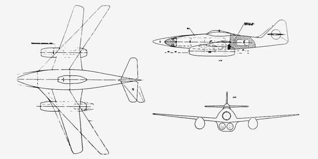 Мало того, для Ме.262 разрабатывался вариант использования по-настоящему стреловидного крыла проект обозначался HG от Hochgeschwindigkeit — высокоскоростной. Разогнать опытный самолёт до нужных скоростей должны были два дополнительных мотора