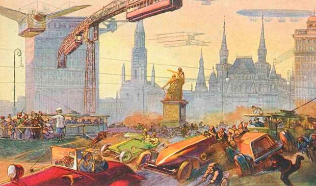 Москва будущего на почтовой карточке. 1914г. Москва будущего