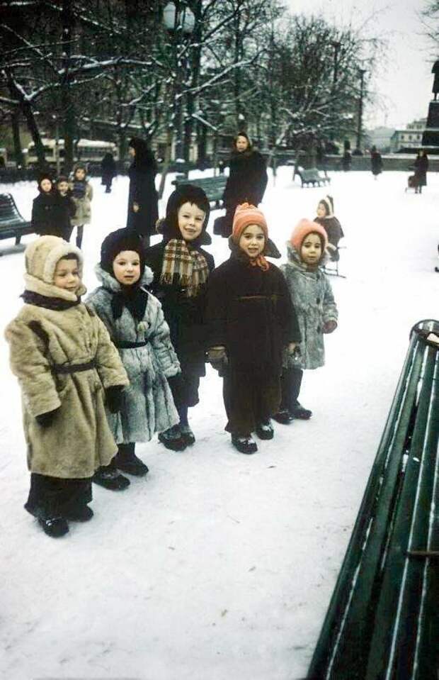 Гоголевский бульвар, 1959 год. город, зима, москва, ностальгия, фото, фотографии