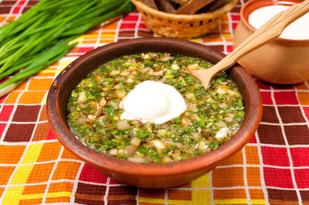 Окрошка с говядиной и жареным картофелем Окрошка с говядиной и жареным картофелем окрошка, рецепты, рецепты блюд