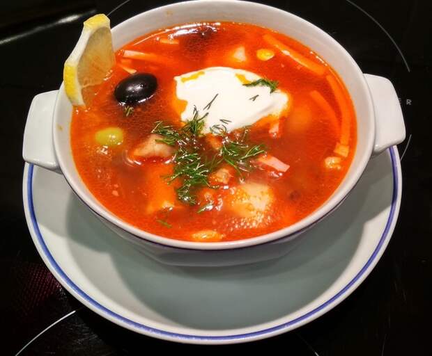 Солянка ресторанная (вариант с грибами) Рецепт, Солянка, Суп, Длиннопост, Кулинария, Еда