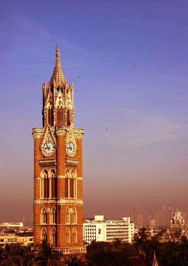 Башня Раджабаи в Индии – часы в подарок маме башенные часы, самое большое, символ горда