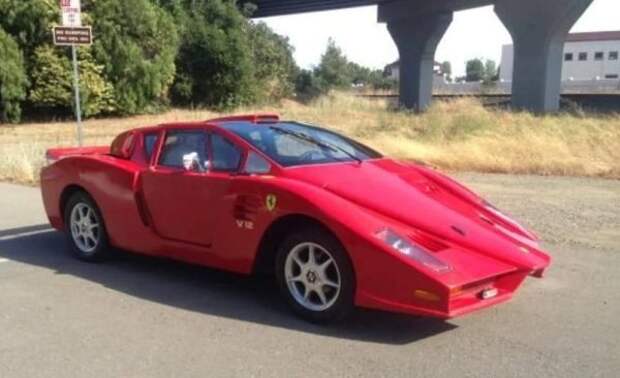 Что заставило владельца Pontiac Fiero так сильно покалечить свою машину? Думаете, от Ferrari Enzo его отличает только передняя часть странной формы? Все в нем ужасно, и непонятно, как это недоразумение можно сравнивать с суперкаром имени Энцо Феррари.