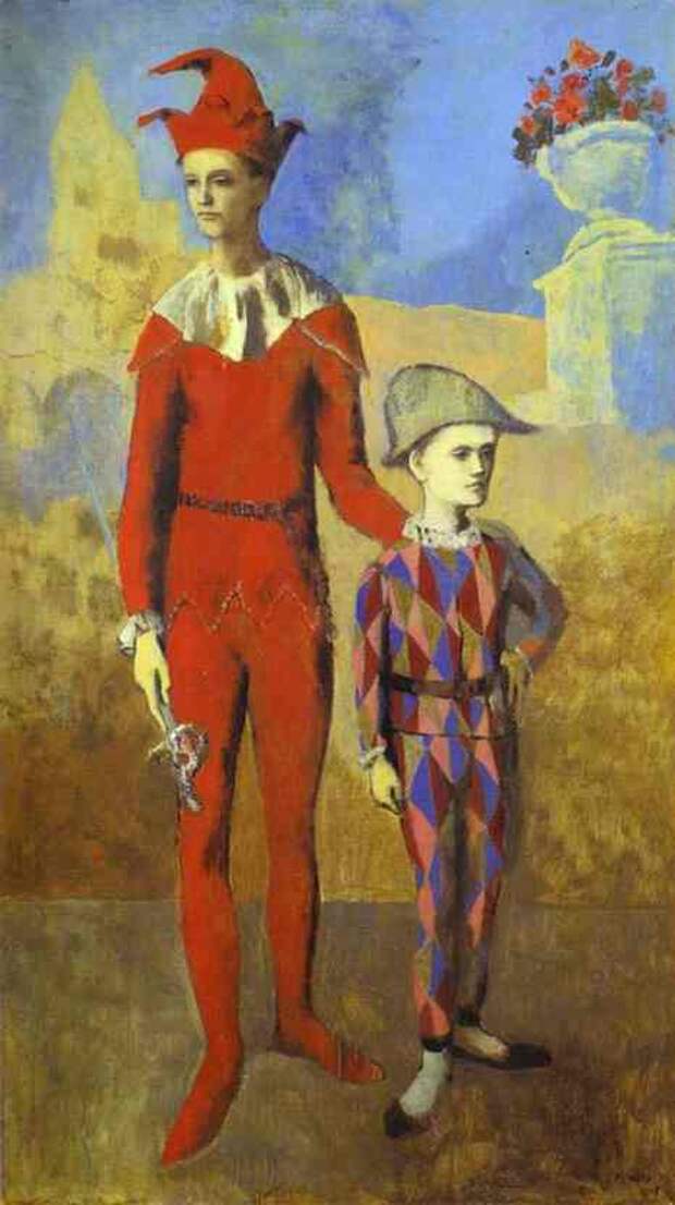 Пабло Пикассо. Акробат и молодой Арлекин. 1905 год