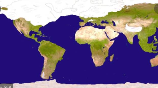 Карта ледникового периода
