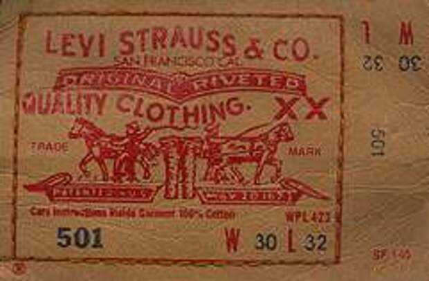 Этикетка Levi's нисколько не изменилась
