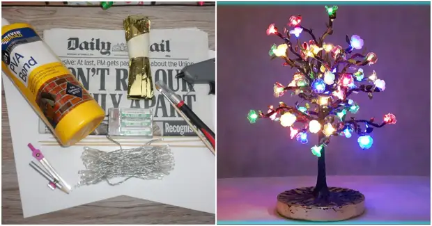 Декоративное светящееся дерево или светодиодное дерево